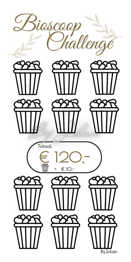 002 Cash Stuffing Challenge Kaarten - 10 stuks - Gelamineerd - BijJolan - Budgetplanner - Spaar Challenge kaarten