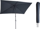 Bol.com Kopu® Sevilla Parasol Rechthoek 200x300 cm met Hoes - Balkonparasol Grijs aanbieding