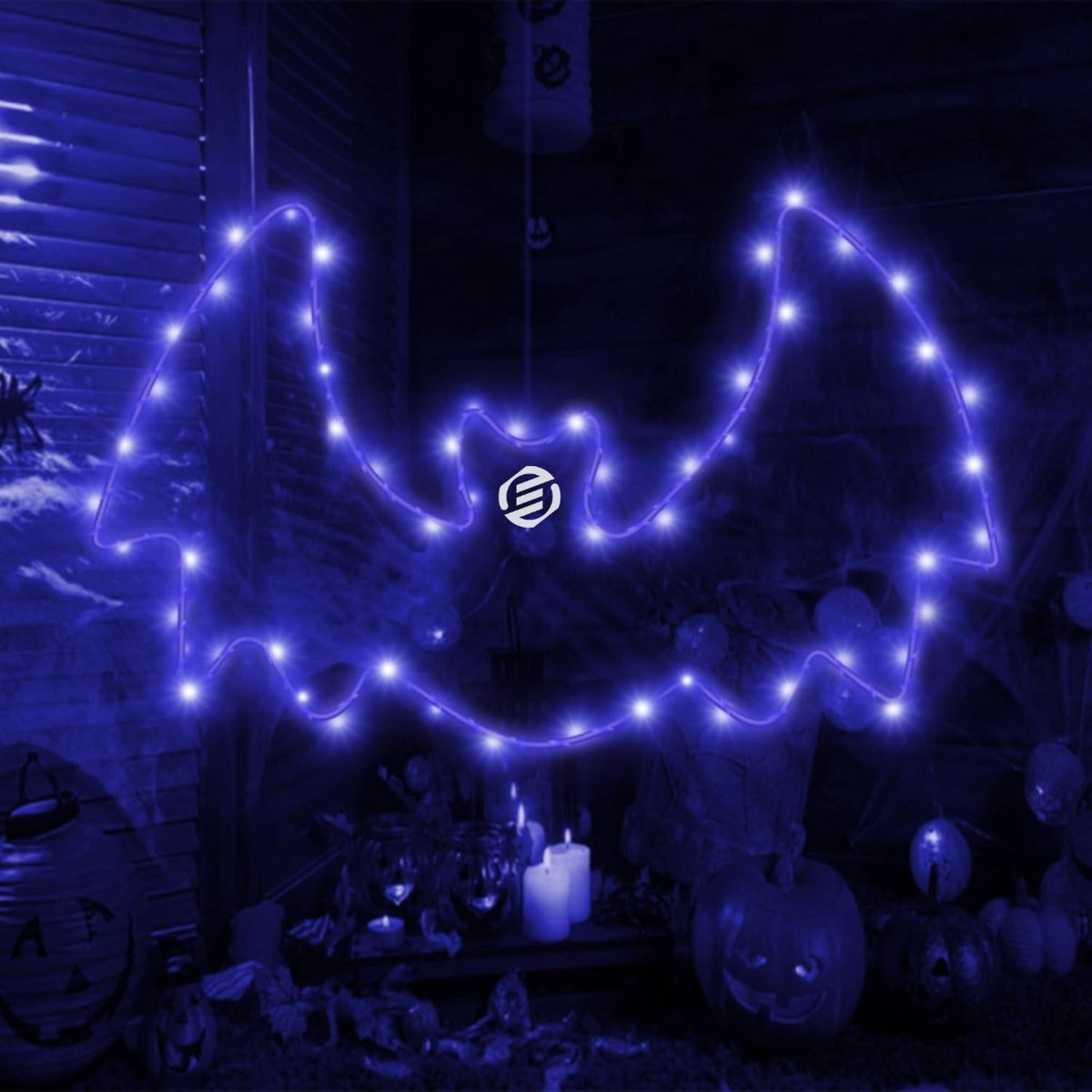 Equivera Halloween Decoratie - Halloween Versiering - Horror Versiering - voor Binnen en Buiten - Spin, Heks, Skelet, Pompoen en Spoken - 2024