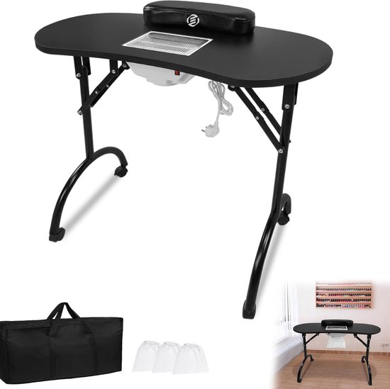 Manicure tafel - Manicure stofafscheider - Met ventilatie - Stof