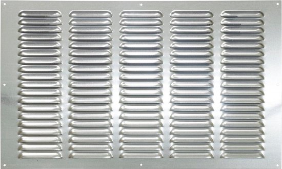 DEMLOU – Vierkant Anodised Aluminium Louvre Ventilatierooster 12.5 x 12.5 cm met Insectengaas – Air Vent voor Muur of Deur voor Binnen of Buiten