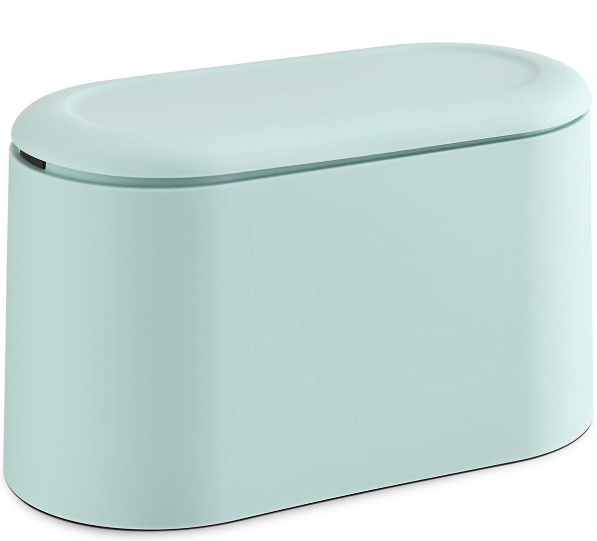 Goedkoopste Prullenbak - Prullenbakje met Sensor - Stevig - Aanrecht Afvalbakje - Mini Prullenbak - Desktop - Tafelafvalemmer - Plastic vuilnisemmer - Badkamer Afvalbakje - Recycle Afvalbak - Auto prullenbak - Blauw - Kantoor Prullenbakken - Thuis / Kantoor