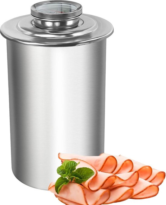 Ham Vlees Pers Machine Roestvrij Staal Met Thermometer ham-vlees-pers-machine-roestvrij-staal-met-thermometer