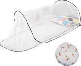 Klamboebed - Opvouwbaar Klamboe - L210x H56x B80cm - Pop-Up Klamboebed - Klamboetent - Muskietennet - Cupola - Klamboe - Bedtent Pop-Up - Anti-Muggen, Geen Installatie Nodig - Geschikt Voor Kamperen, Achtertuin, Opvouwbare Reistent, Reisklamboe