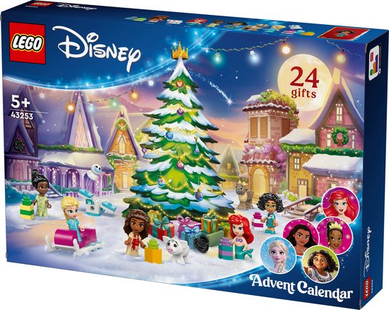 LEGO Disney adventskalender met kerstboom, cadeautjes en prinsessen