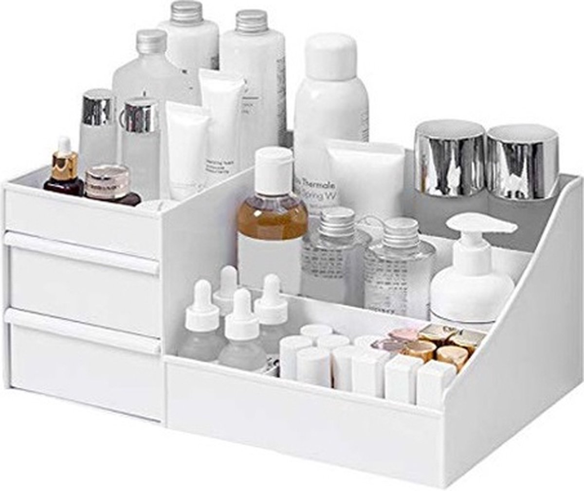 SIEPS Make Up Organizer - Make-Up Organizers - Voor Badkamer / Make Up Tafel - Skincare Organizer - Wit
