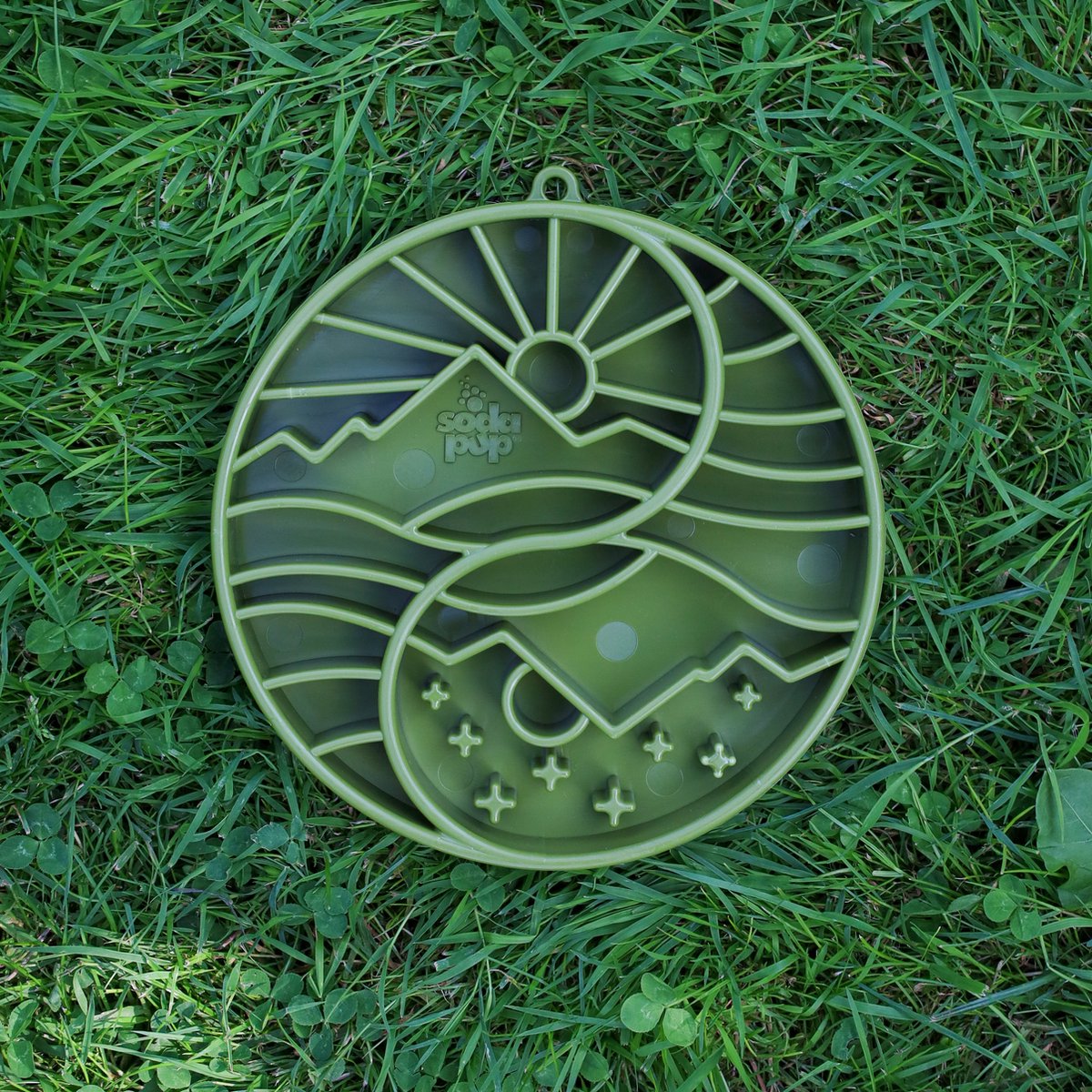 Sodapup Etray Sun and Moon - Slowfeeder Hond - Anti-Schrokbak - Mentale Stimulatie - Groen