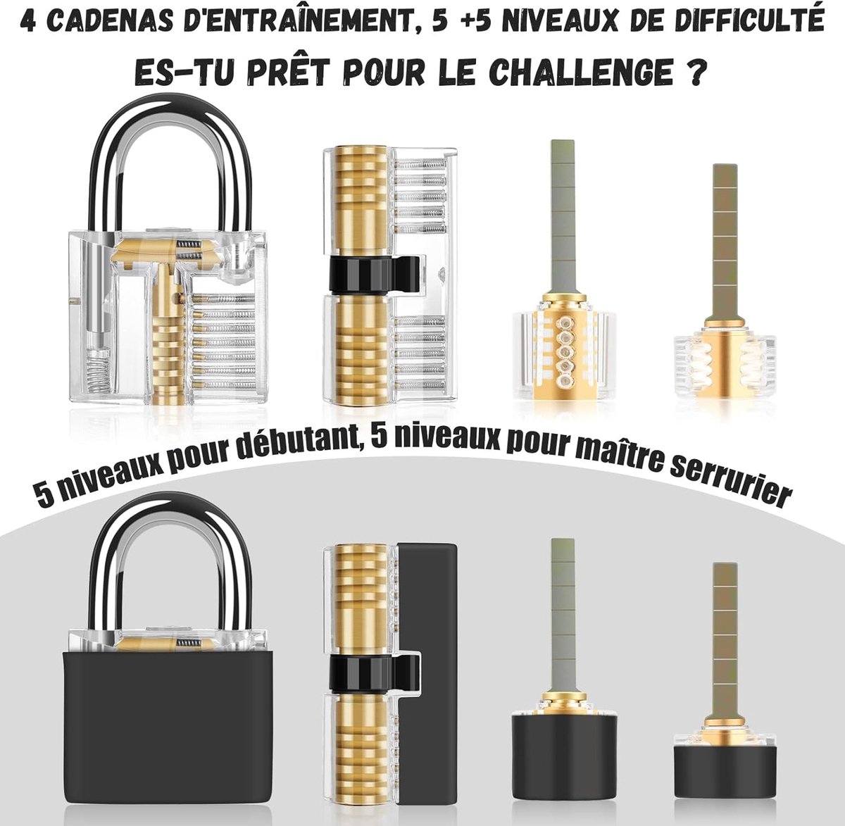 Solidchoice - Lockpick Set met 36 Stukken voor Beginners en Training — cadeau in Hobby - foto 6