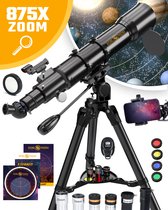 Bol.com RP® Telescoop 875x Zoom incl 6 lenzen en Filterset - Sterrenkijker Volwassenen / Gevorderden - Verstelbaar Statief - Afs... aanbieding