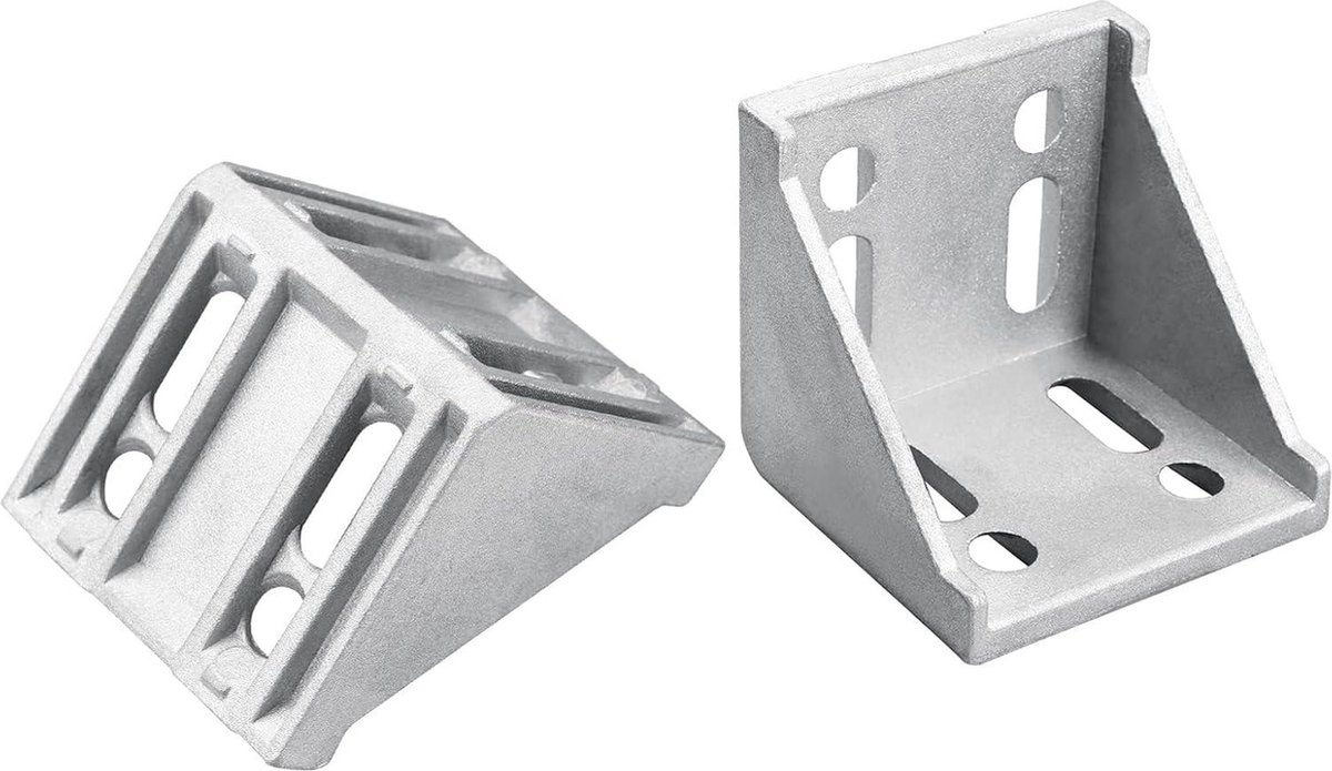 10 Connecteurs D'Angle L 40x40mm Aluminium - Accessoires Fixation Profilé 90 Degrés Avec Vis