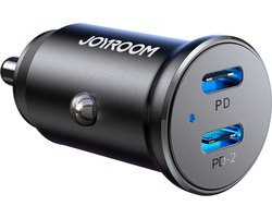 Joyroom Mini Autolader Dubbele Snellader 2x USB-C 30W - Z...
