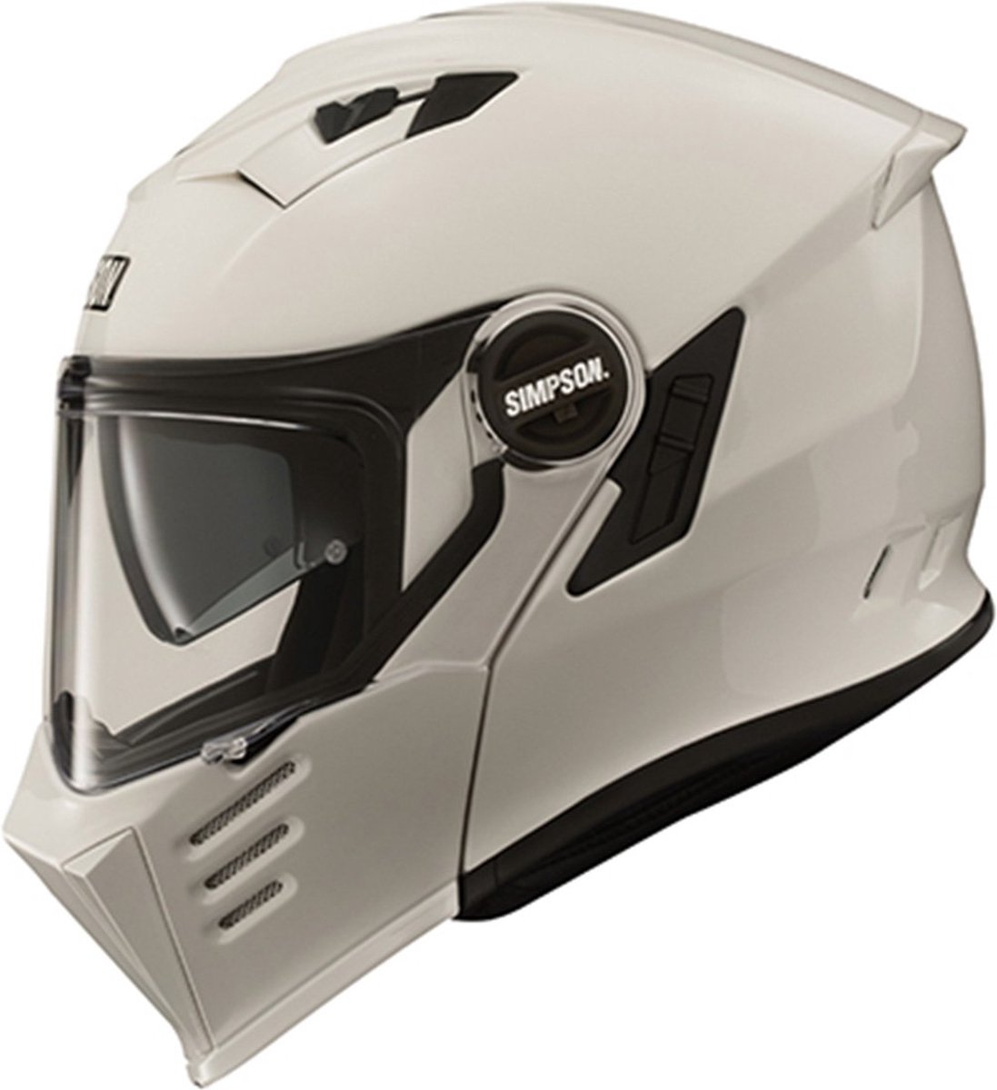 Simpson Helmet ECE22.06 Darksome White XL - Maat XL - Helm