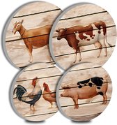 Bol.com Ronde Metalen Kookplaat Covers - 4-Stuk Kachelplaat Kookplaat Covers voor Elektrische Fornuizen - Gas Range Oven Protector aanbieding