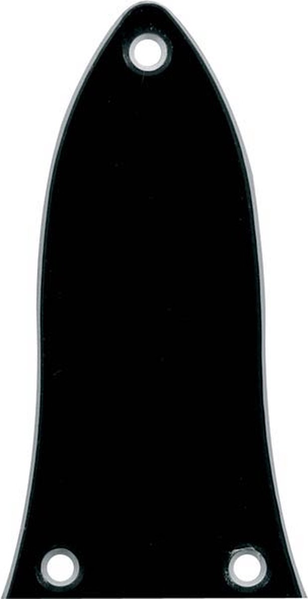 Boston LRC-34-B truss rod cover, black, 2 ply, black - white