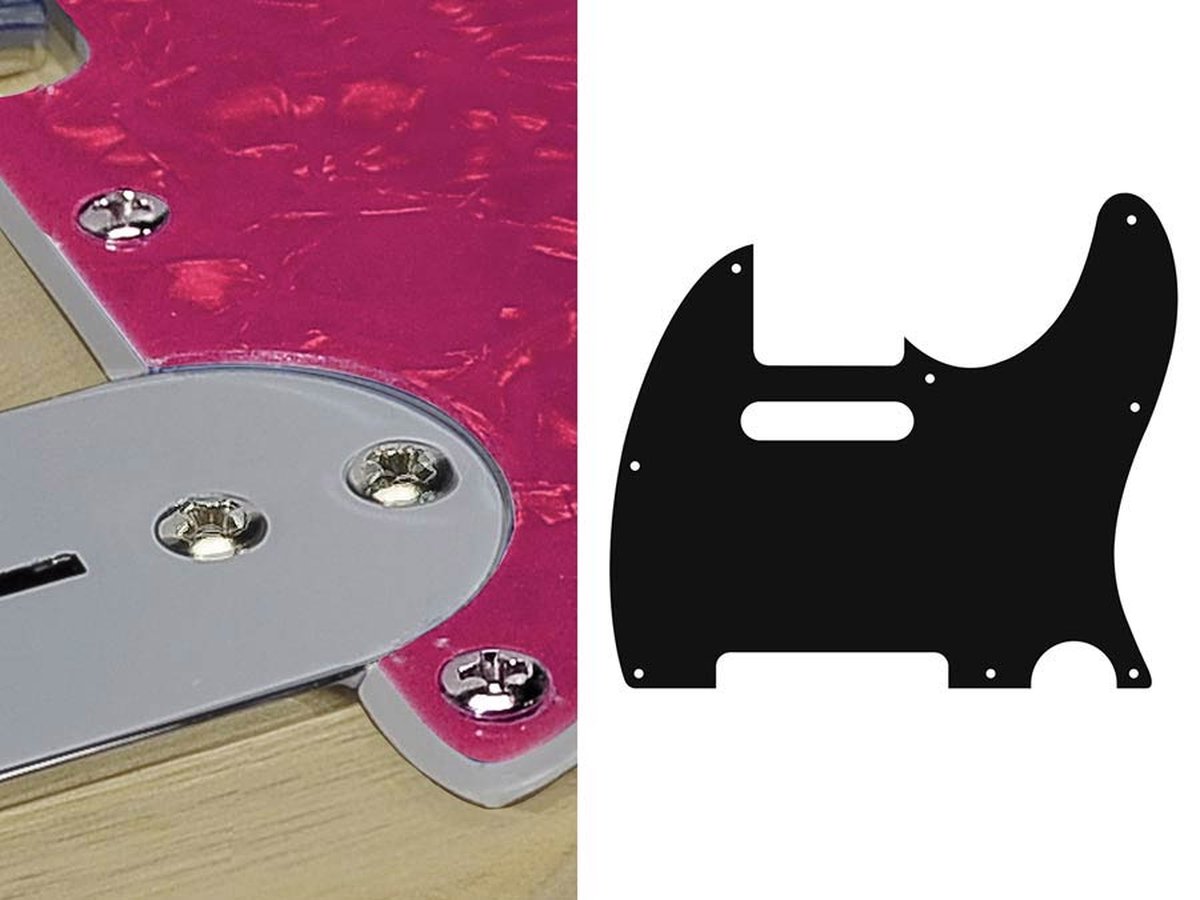 Boston TE-210-PP pickguard, Teaser, standard, 2 ply, pearl pink