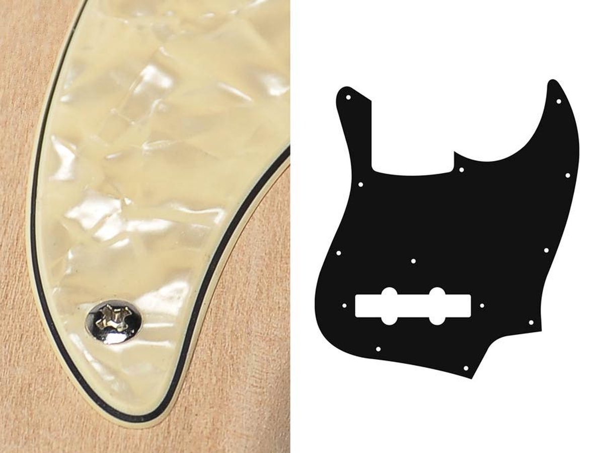 Boston JB-310-PC pickguard, Jocker bass, standard, 3 ply, pearl cream