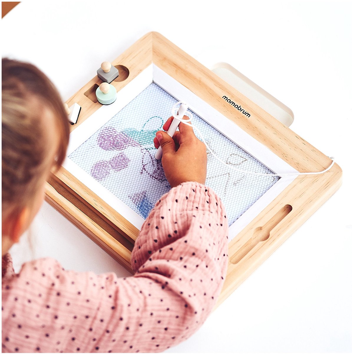 Mamabrum Houten Krabbelboek met 3 Stempels voor Kinderen vanaf 3 jaar Mamabrum Houten Krabbelboek met 3 Stempels voor Kinderen vanaf 3 jaar