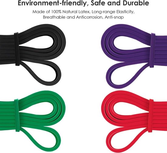 Bande De Résistance Set Musculation Fitness Guide Exercices 7X Bandes