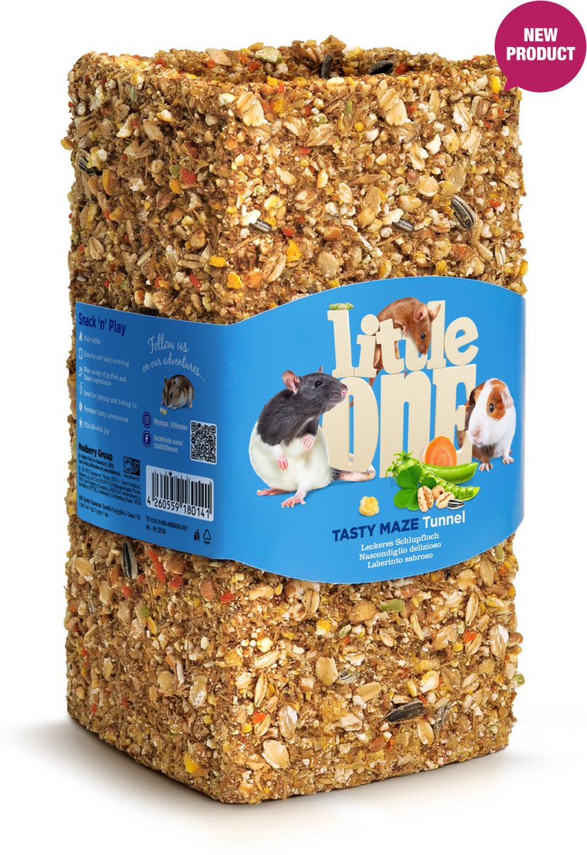 Little One Tunnel, medium. Traktatiespeeltje voor cavia's, ratten en andere