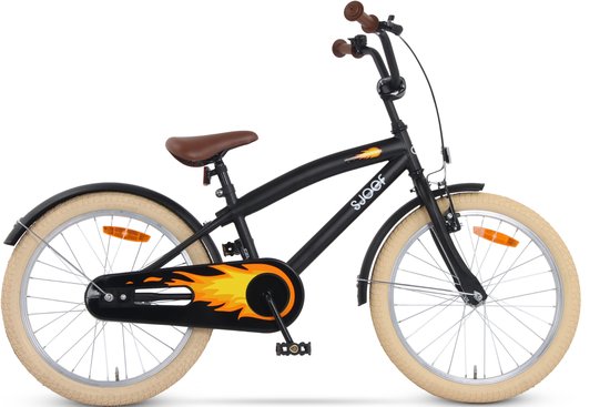 SJOEF Cruise Jongensfiets 20 inch - Mat Zwart