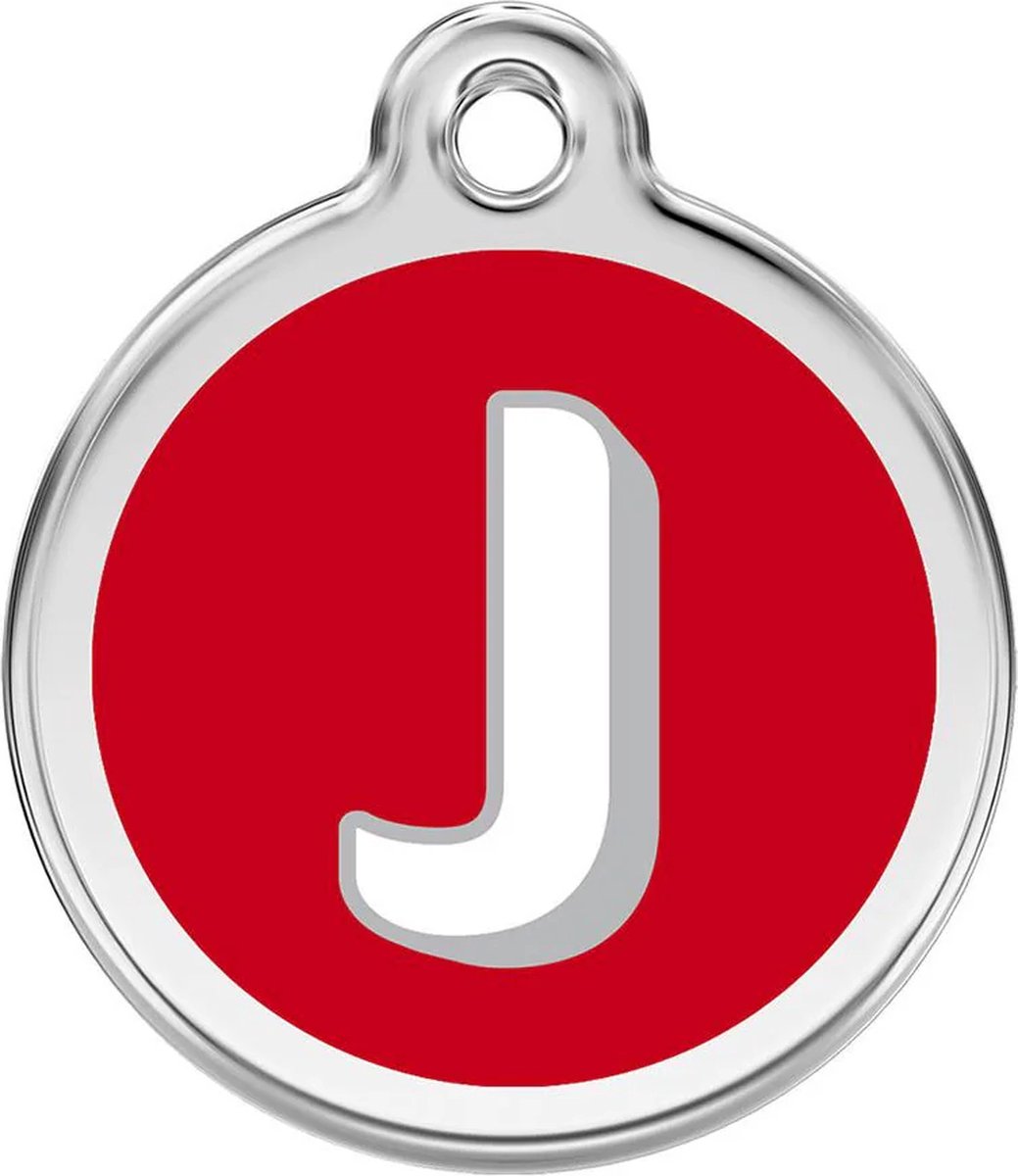 Red Dingo Hondenpenning 30 mm letter J