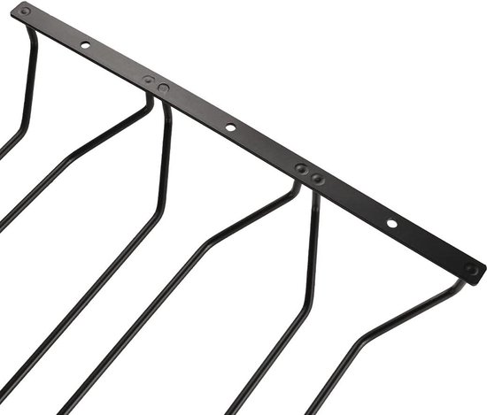 Wijnglashouder voor onder de kast - hangende glazenhouder voor wijnglazen - metaal