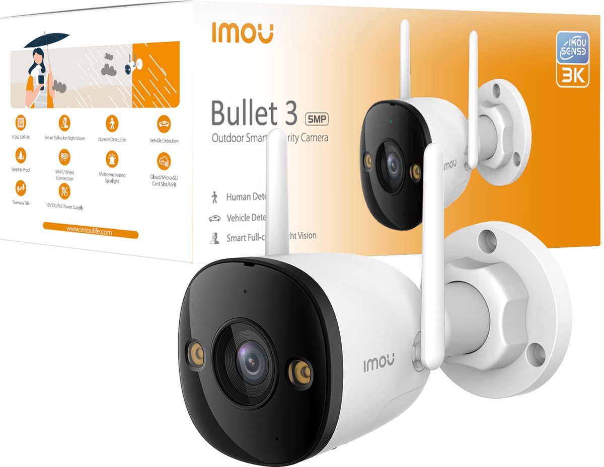 Imou Bullet 3 3K Beveiligingscamera Buiten met Smart Color - Imou - €49,20