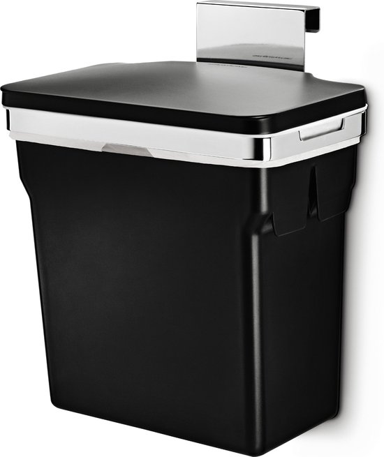 Simplehuman In-Cabinet Prullenbak - Kunststof - 10L - Zwart
