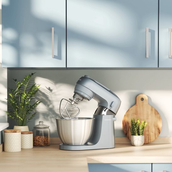 Robot culinaire Kenwood GO KZM35.000GY - Blauw - Bol mélangeur 4L - Poignée pour un déplacement facile - Robot culinaire compact - Ranger dans un placard ou un tiroir de cuisine - [pièce collection GO]