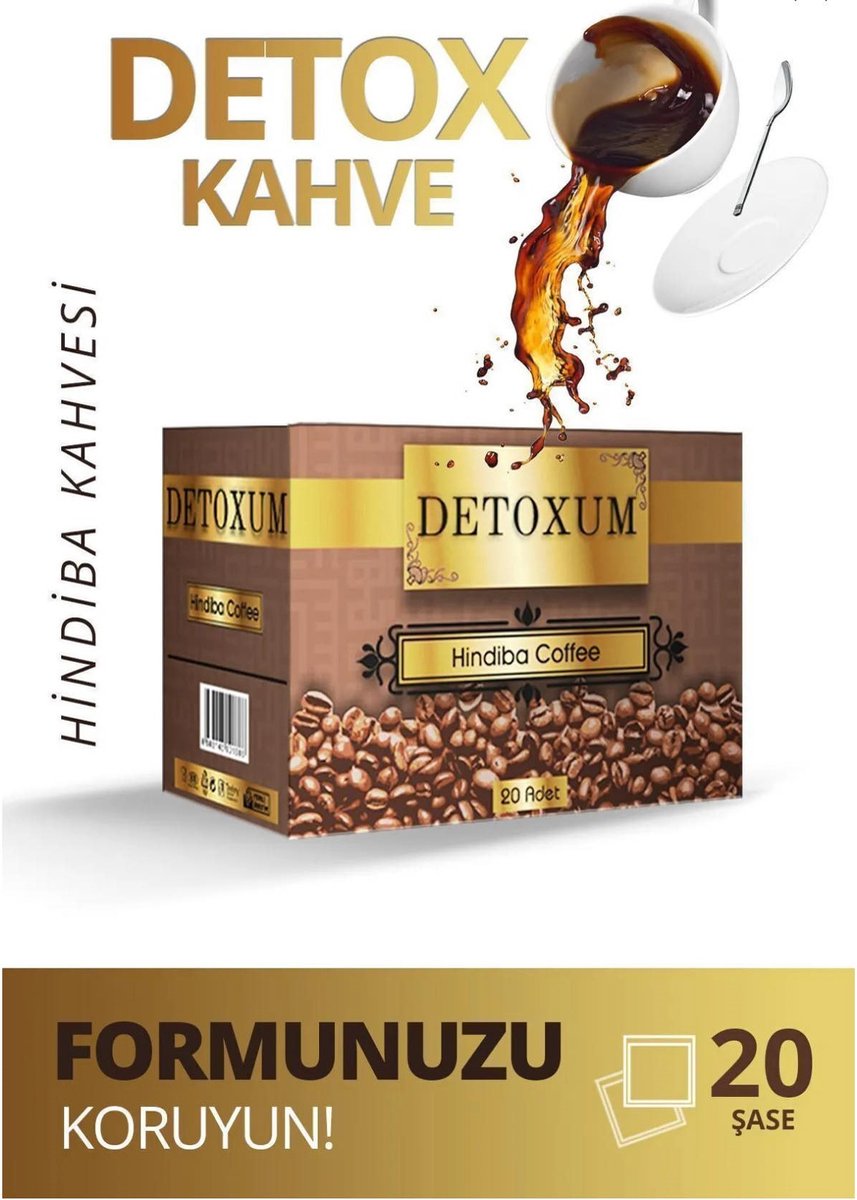 Goedkoopste Detoxum Afslanken, Kore Hindiba Coffee 20 stuks, Hulp bij gewichtsverlies, Koreaanse cichorei, Detox Diet Coffee forx5