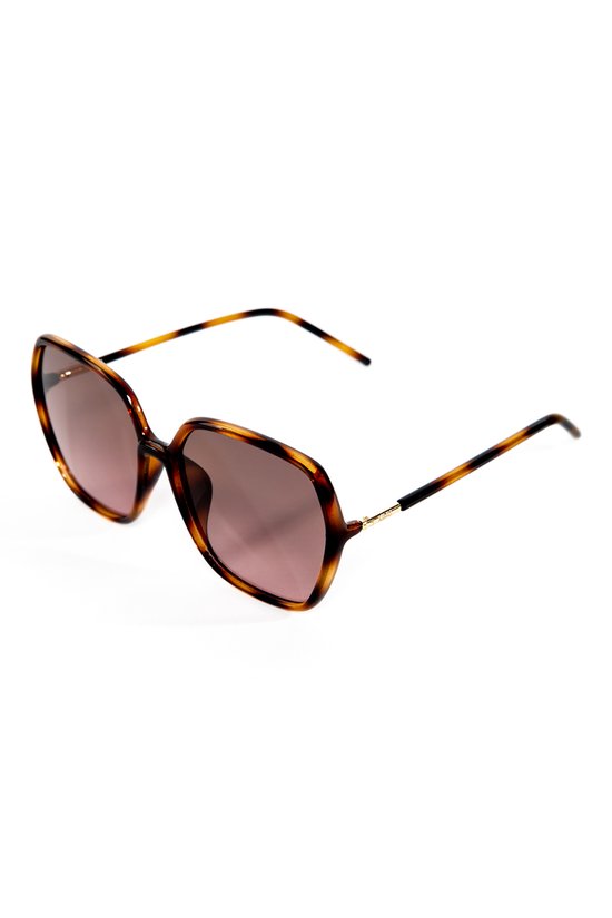 KIMU® Zonnebril Groot Vintage - Tortoise Bruin Montuur - Bruine Glazen - Rechthoek Oversized Geometrisch Designer Hollywood Zomer Elegant Rond Festival van KIMU — afbeelding 3