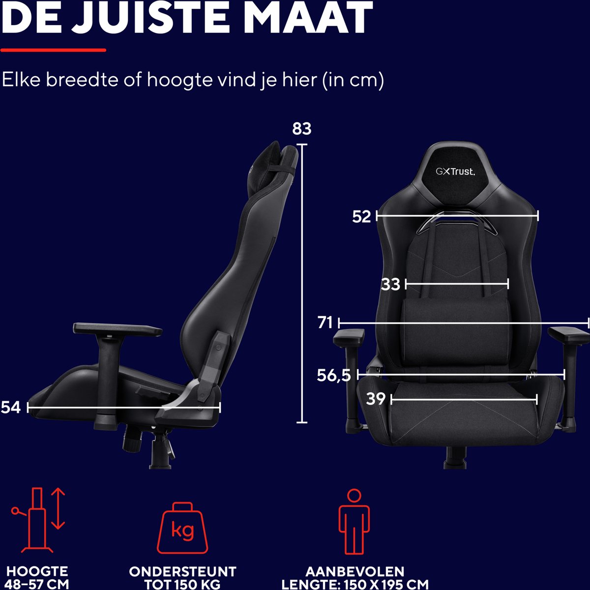 Trust GXT 714 Ruya Gaming Stoel Verstelbaar Zwart - afbeelding 3