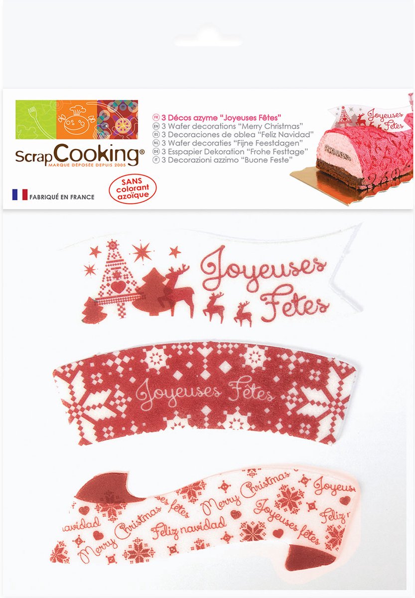 ScrapCooking Eetbare Papieren Decoraties Merry Xmas
