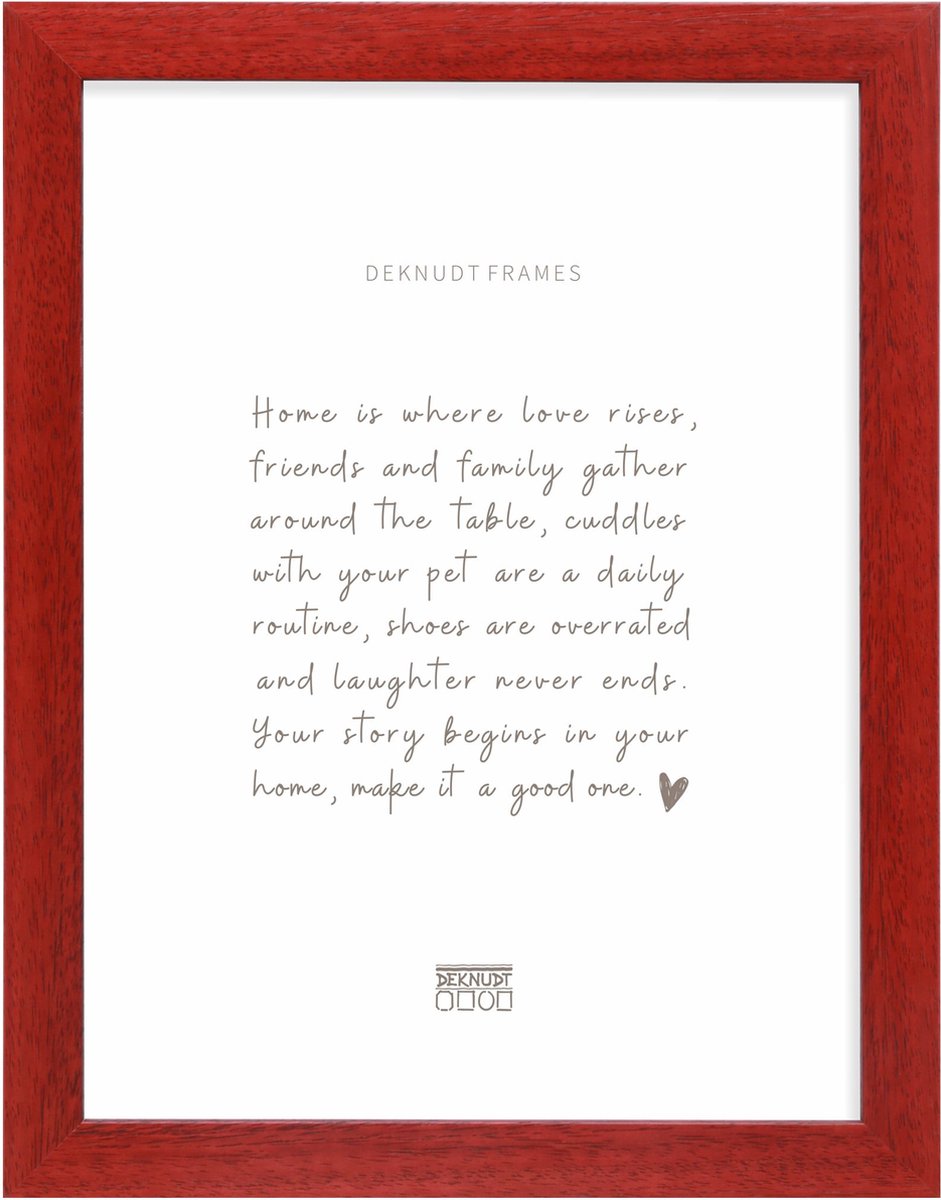 Deknudt Frames fotolijst S226K4 - rood - hout - breed - 50x70 cm