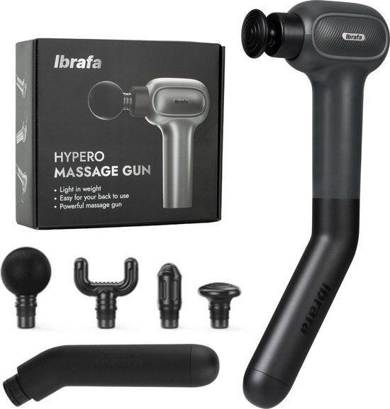 Ibrafa Hypero Massage Gun Professioneel Grijs met AI - Ibrafa - €34,95