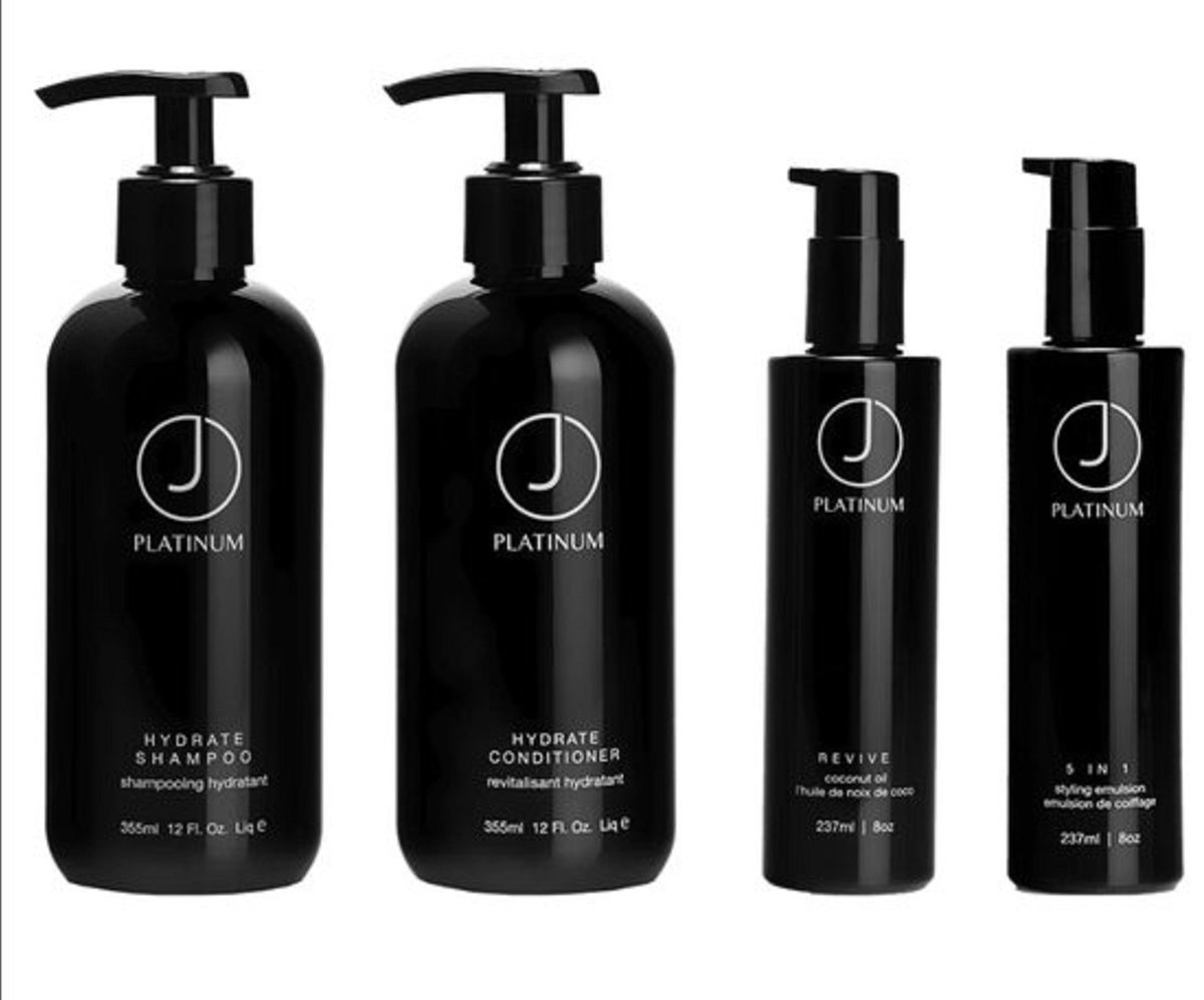 J Beverly Hills - ULTIMATE LUXURY EXPERIENCE KIT - Hydrate Shampoo + Hydrate Conditioner + Revive Oil + 5-in-1