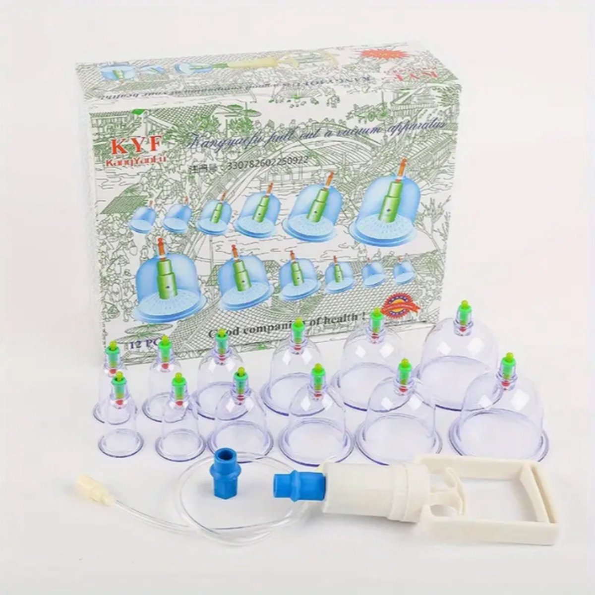 Goedkoopste Professionele Cupping Set - 12-delige set - Massage cups - Massage Cupping set - Anti Cellulitus - Lichaam en Gezicht Massage