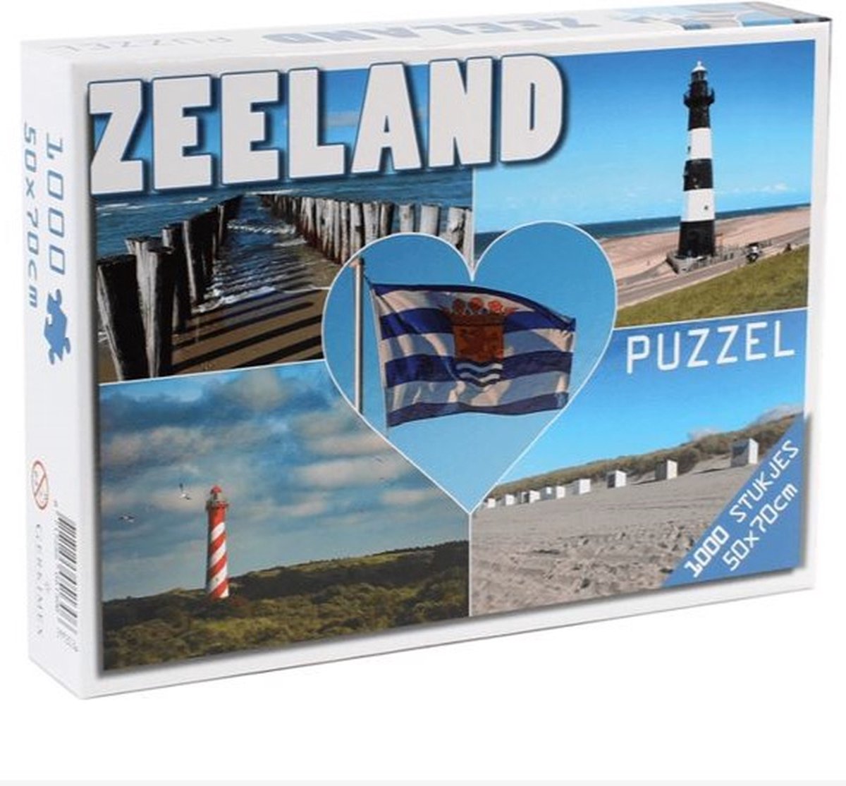 Puzzel 50x70cm ZEELAND collage - puzzel 1000 stukjes volwassenen - puzzels - puzzel volwassenen