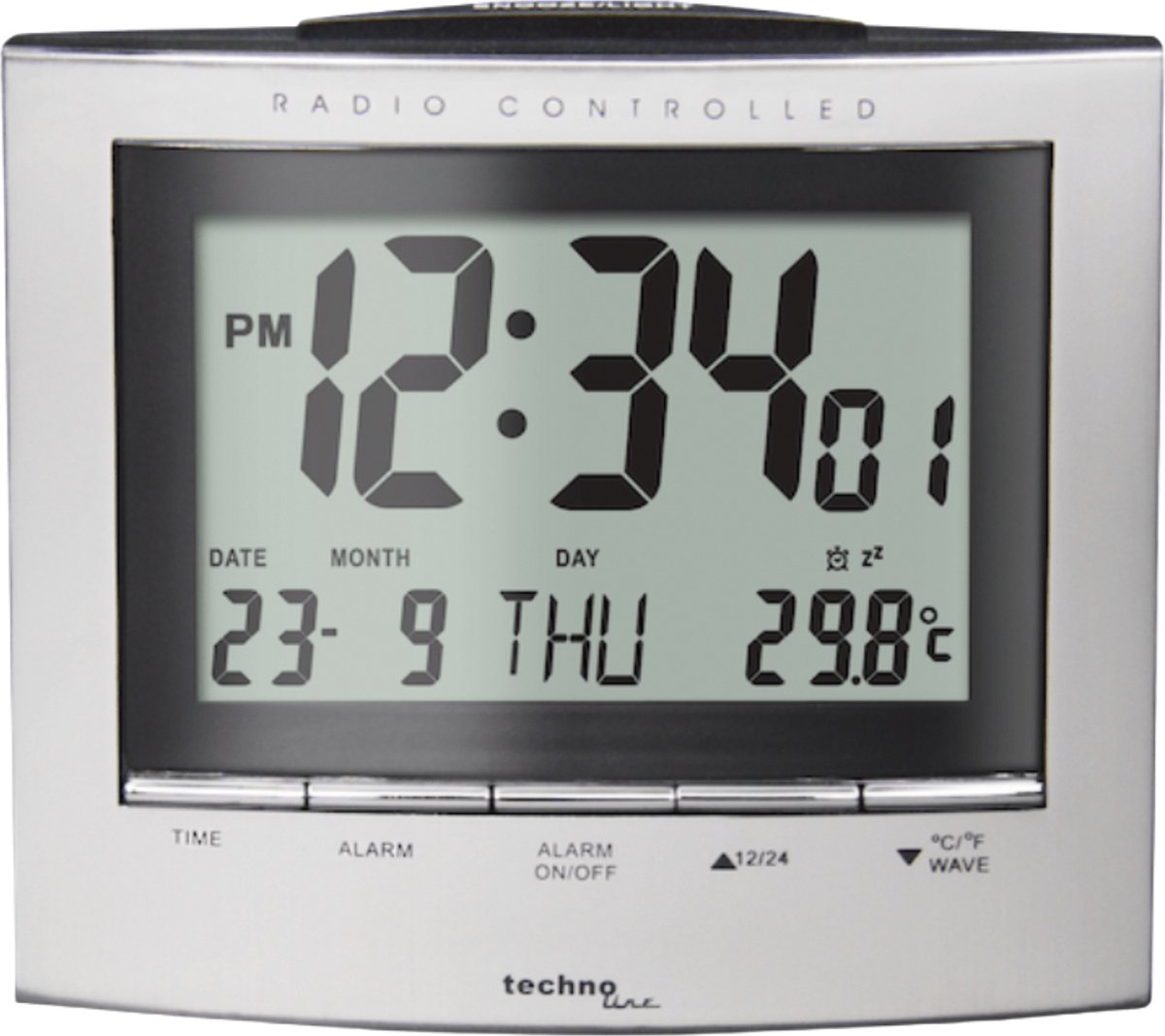 Weerstation - Radio gestuurde klok - Datum - Wekkerfunctie - Technoline WT 280