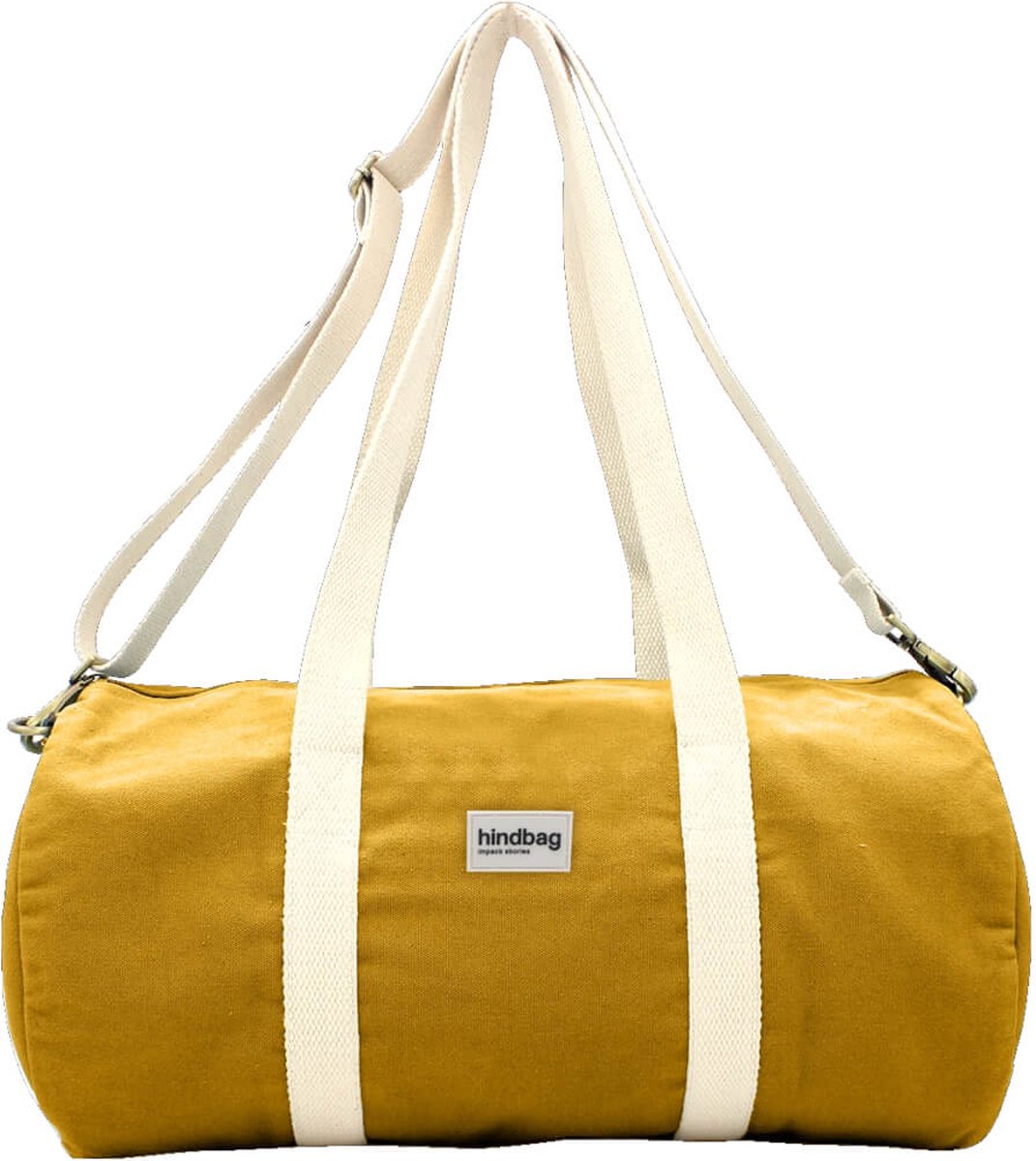 Hindbag weekendtas Simon - saffraan geel - Biologisch GOTS katoen