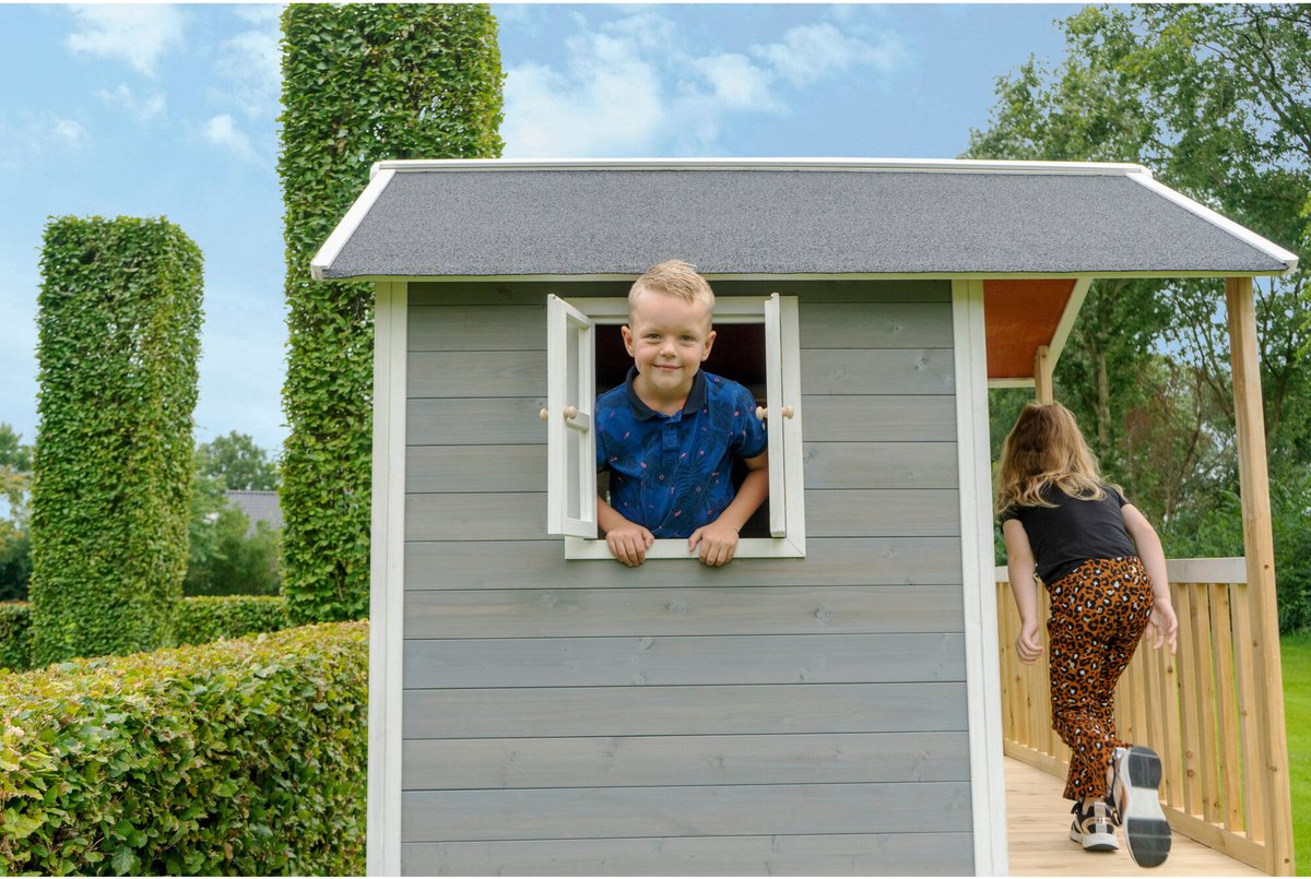 EXIT Loft 300 houten speelhuis - grijs