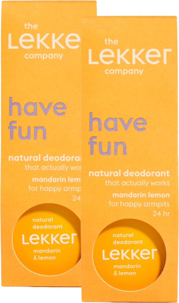 Goedkoopste The Lekker Company deodorant crème mandarijn & citroen duoverpakking