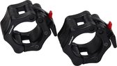 Tunturi Olympic Lock Jaw Collars - Halterstangsluiters - Paar - Zwart