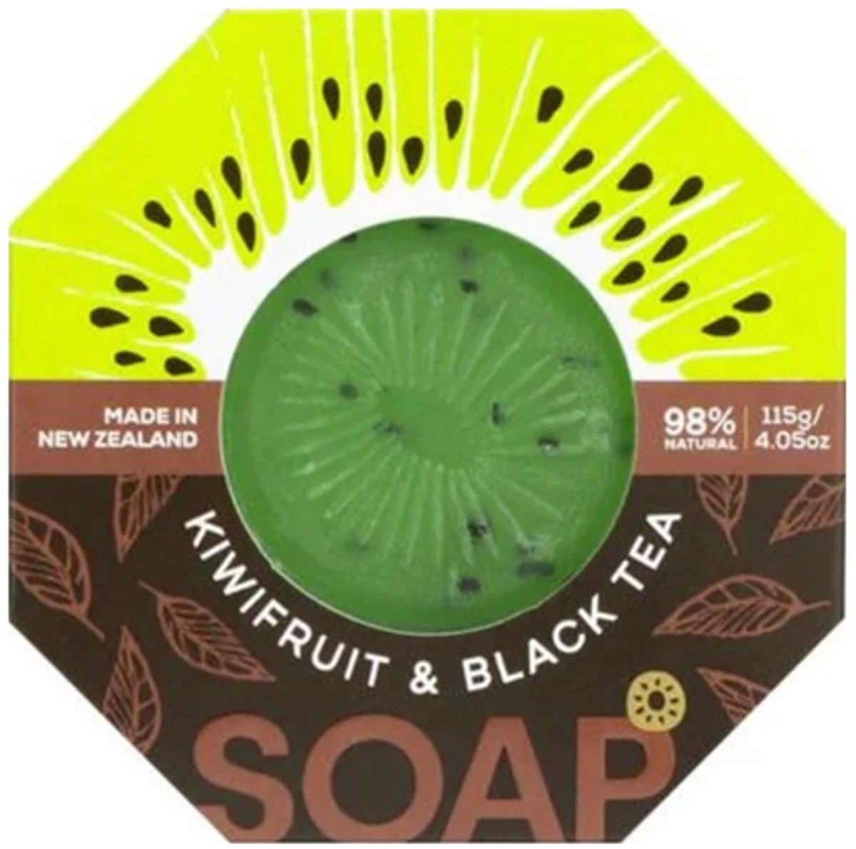 Wild Ferns - Kiwifruit & Zwarte Thee Zeep - 115g