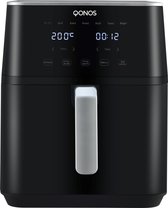 QONOS Airfryer - Hetelucht Friteuse XXL - 1700W - 7 liter - 10 Programma's - Inclusief Grillplaat - Zwart