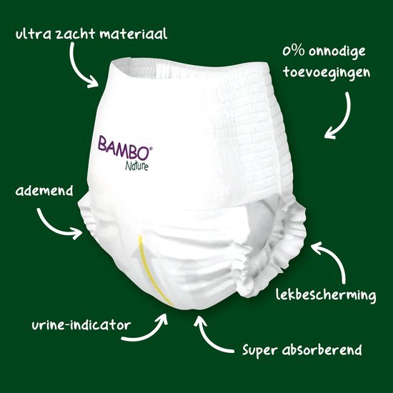 BAMBO Nature Dreamy Night Pants 8-15 ans (35-50 kg) - 60 pièces Coffret mensuel - 0% d'additifs inutiles - Idéal pour les peaux sensibles - Ecolabel Nordic Swan