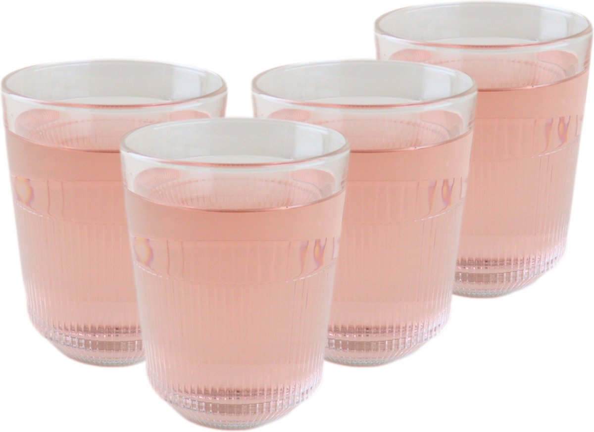 OTIX Theemok - Drinkglazen - Koffiemok - Limonade - glazen - 320ml - Set van 4