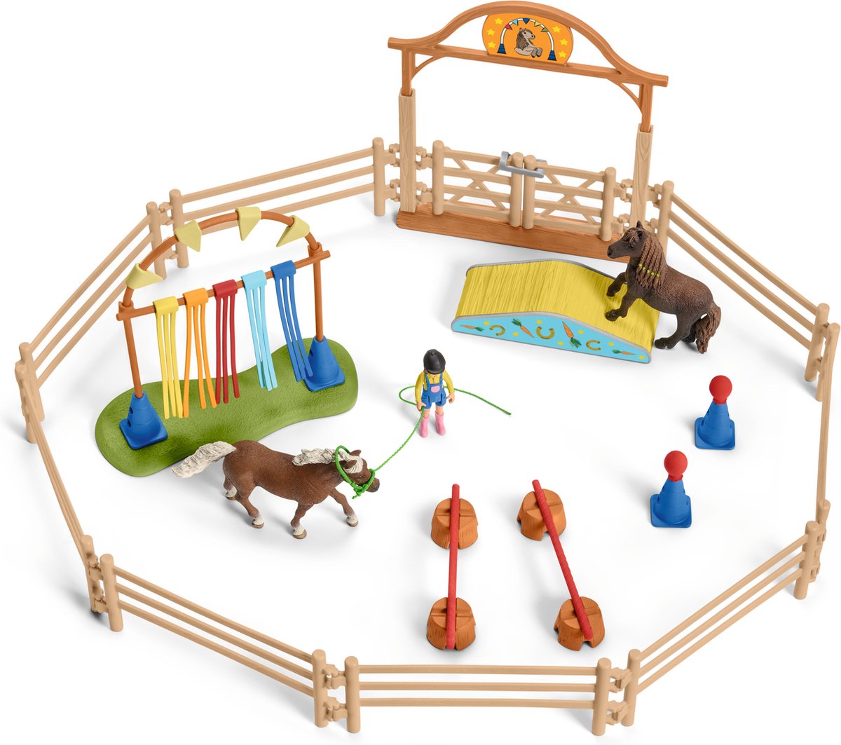 schleich FARM WORLD Speelfigurenset - Paarden Trainingskamp - Kinderspeelgoed voor Jongens en Meisjes - 3 tot 8 jaar - 41 Onderdelen - 42481 — afbeelding 3
