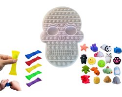 HappyTrendz® Fidget Toys - Pop It Fidget Toy - Pop It Color Changing UV - 5 Mochies - 5 mesh Marbles - Fidget Pakket - fidget toys - fidget - toppers 2022