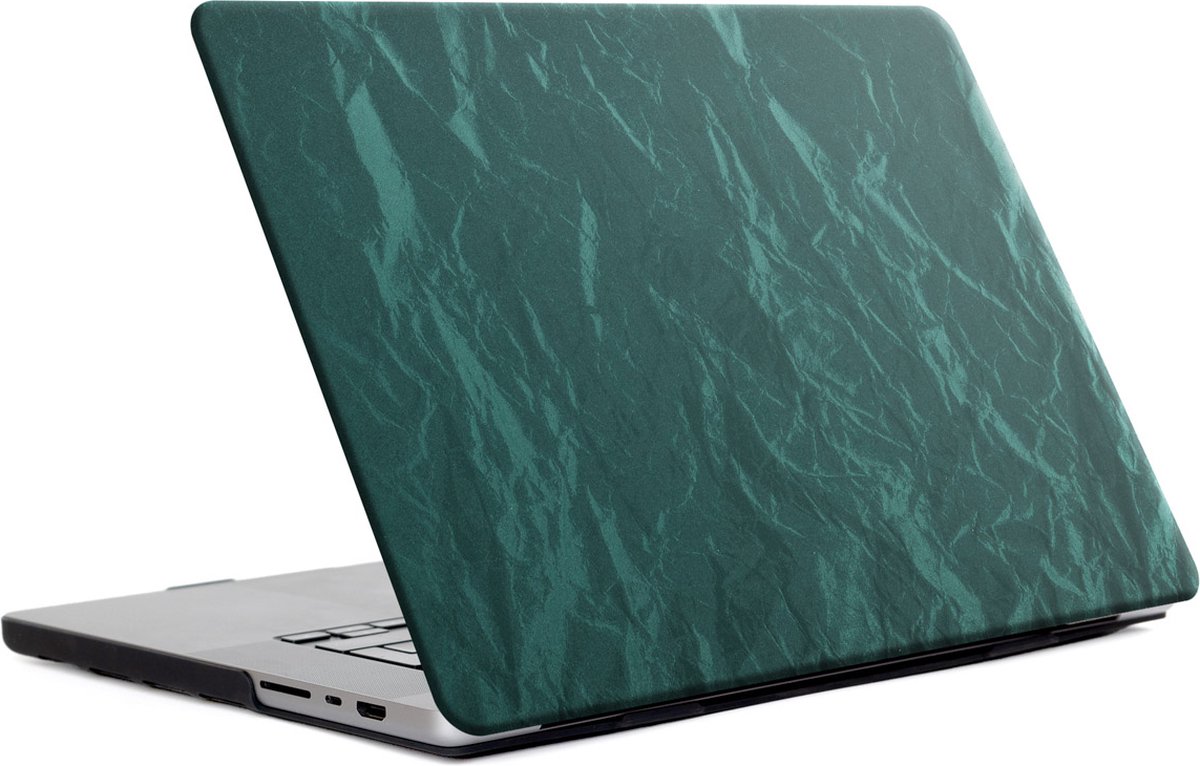 Selencia Laptop Cover - Geschikt voor MacBook Pro 13 inch (2020) - A2338 / A2289 / A2251 - Selencia Fluwelen Laptop Cover - Donkergroen
